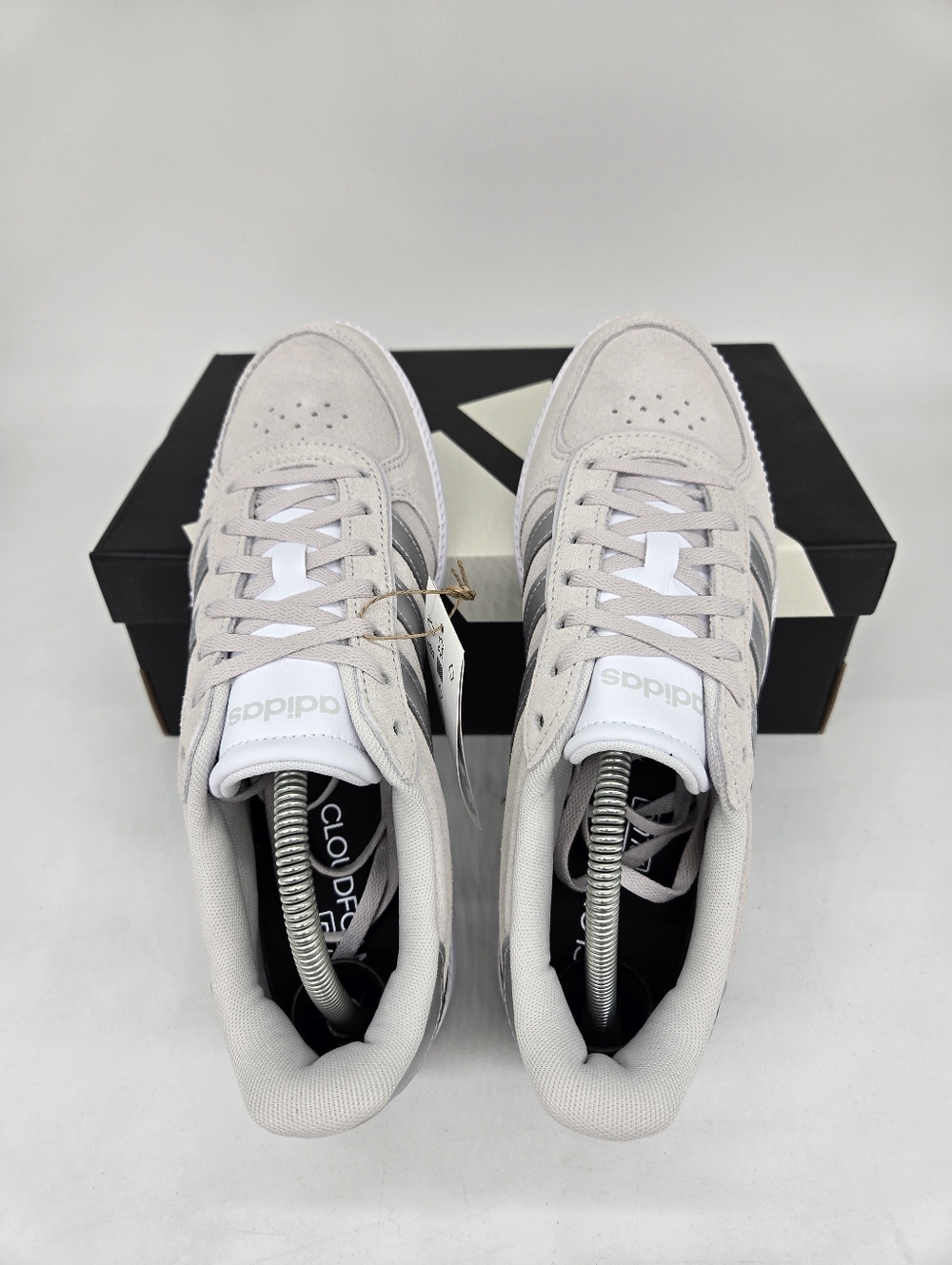 adidas Women's Breaknet Sleek JQ8267 Grey Silver Metallic Shoes Size 9.5 - Picture 5 of 8